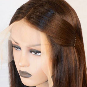 Cheveux naturels 1B Swiss Lace Frontal Wig 100% Natural Brown Lace Toppers Ponytails et Clip in Set 160g DHL Livraison gratuite USA - Product Image 1