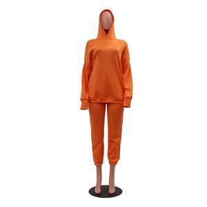 Conjunto Deportivo Unisex de Invierno 2025 para Mujer, Conjunto de Sudadera Lisa con Capucha, Chándales con Impresión Personalizada con Logotipo, Conjunto Deportivo de 2 Piezas para Mujer - Product Image 1