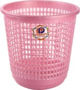 Small <b>Plastic</b> Netted Waste Paper <b>Basket</b> Without Lid Standing Eco-Friendly for Restaurants - Product Image 3