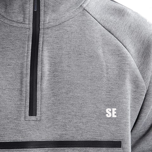 Sudaderas con Capucha de Algodón 100% para Hombre, con Media Cremallera, de Mezclilla, Color Sólido, Deportivas, de Invierno, con Logotipo Personalizado, Calidad Profesional, Novedad al por Mayor - Product Image 6