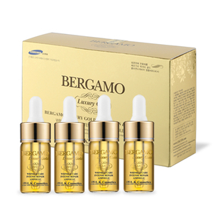 BERGAMO Serum Wanita Korea, SET Ampul Emas Mewah (4 Buah), Hadiah Kosmetik Kualitas Tinggi, Serum Anti Penuaan dan Keriput