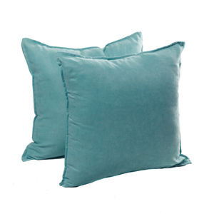 Funda de almohada decorativa, 40x40 cm, color turquesa sólido, de fabricante ruso, diseño de habitación interior - Product Image 1