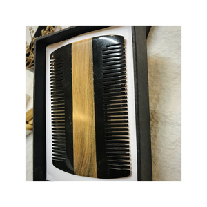 [MEILLEURES VENTES] Peignes en corne naturelle Huong Dang, faits à la main, luxueux, élégants, de haute qualité, design à deux têtes pour le soin de la barbe et des cheveux, cadeau - Product Image 3
