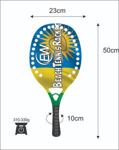 Raquetas de Tenis Playa Personalizadas de Carbono y Fibra de Vidrio con sus Logotipos y Combinaciones de Colores 310-330g 50cm - Product Image 2