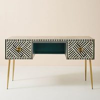Incrustation d'os floral Table Console extensible motif cascade moderne pour salon chambre Hall cuisine bureau à domicile