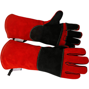 Guantes de soldadura de cuero de vaca al por mayor, protección de mano reforzada anticorte y antiimpacto - Product Image 3
