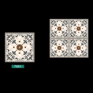 Baldosas decorativas de porcelana pulida de diseño real de color café y blanco 40x40cm - Product Image 5