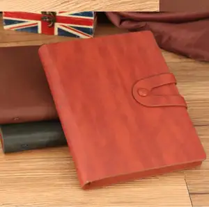 工厂定制 A5 便宜的木制纹理 Ppaper PU 皮革软封面商务风格木盖笔记本日记与标志刻