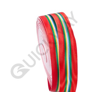 OEM vente en gros de ruban de médaille Moire, ruban de soie en Viscose de coton avec motif ondulé (à l'eau), matériau du visage, Type d'origine - Product Image 3