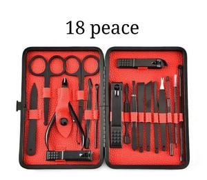 Ensemble de soins des ongles en acier inoxydable Obexa pour manucure et pédicure avec coupe-cuticules, kit de coupe-ongles et étui cadeau - Outils de soins personnels - Product Image 1