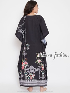 Loungewear-vestido de verano con estampado Floral, caftán clásico con estampado Digital - Product Image 6