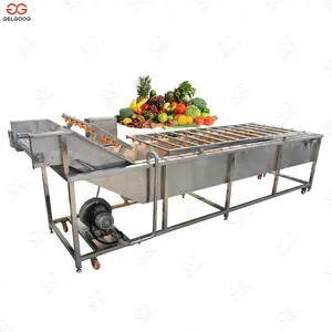 220V/380V 304 Stainless Steel Bubble Ozone Fruit and Vegetable Industrial Washing Machine for Food Factory