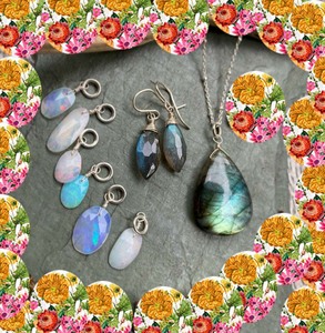 สร้อยคอเงินตั้งกรอบโอปอลเอธิโอเปียวินเทจสำหรับเป็นของขวัญแต่งงานและการรักษา - Product Image 2