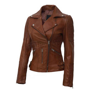 เสื้อแจ็กเก็ตหนังสำหรับผู้หญิง,เสื้อแจ็กเก็ตหนังคุณภาพสูงสำหรับฤดูหนาวสไตล์ใหม่ล่าสุด - Product Image 2