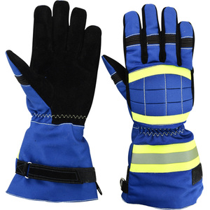 Gants en cuir fendu mi-coude KEVEN IMPEX KI-554 - Imperméables, résistants au feu, écologiques, couleurs bleu/noir, toutes saisons - Product Image 1