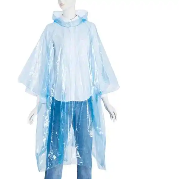 गर्म बेच डिस्पोजेबल पीई बारिश कोट पोंचो/बारिश कोट/रेनकोट इमरजेंसी निविड़ अंधकार रेनकोट