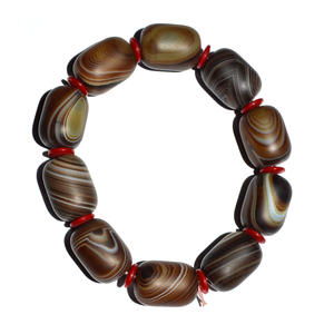 Wholesaler of Drum Shape Brown Agate Banded <b>Bracelets</b> : Drum Shape Brown Agate Banded <b>Bracelets</b> <b>for</b> Sale Handmade <b>Healing</b> Mascot Style - Product Image 1