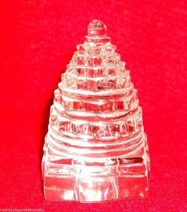 Fabricant indien, figurine en cristal de quartz transparent Sphatik naturel Shreeyantra, faite à la main, écologique, pour la Puja, vente en gros - Product Image 4