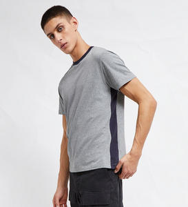 100% coton surdimensionné T-Shirt manches courtes poids lourd été sport Style solide bloc côté panneau coupe coudre sublimé 220 grammes - Product Image 3