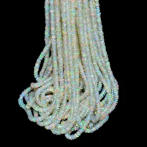 Natural Ethiopian Welo Opal Smooth Rondelle Gemstone Beads At Wholesale Price From Indian Manufacturer Supplier