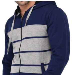 Nouveautés Smooth Color Block Polyester Soft Tech Fleece Poignets Design Hommes Gym Hoodies - Product Image 4