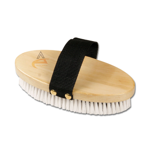 CST 363 Wooden Leather and Nylon Back Strap <b>Horse</b> Soft Brush <b>Horse</b> <b>Care</b> Brush <b>Horse</b> Cleanliness Soft Brush Equestrian <b>Product</b> - Product Image 6