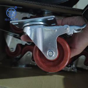 All Style Mittelschwere Rolle schwarz angepasst PU/PVC/TPR/Gummi 3 4 5 Zoll Hoch temperatur ofen stummes Lenkrad - Product Image 2