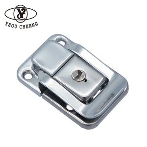 HC131 clé petite serrure OEM verrouillable argent aluminium haut-parleur caméra DJ Flight Case avec équipement mousse de rembourrage papillon - Product Image 1