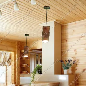 โคมไฟ LED ห้อยเพดานแบบแขวนเป็นมิตรกับสิ่งแวดล้อม,โคมไฟแขวนเพดานหวายไม้ไผ่ใหม่