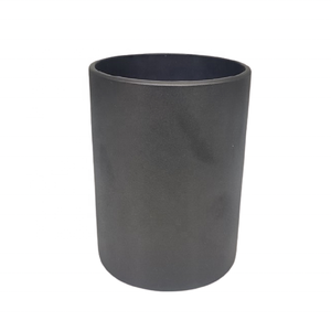 De venta caliente nuevo cilíndrica de alta calidad hecho a mano, Multi-propósito casa decoración vacío medio negro mate de vidrio sostenedor de vela - Product Image 1