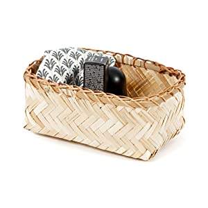 Panier de rangement en bambou tissé de haute qualité, organisateur de maison, prix avantageux en vente ! - Product Image 3