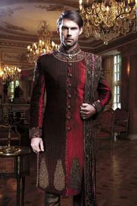 Elegante Sherwani para hombre con bordado pesado | Ropa de fiesta de boda india y pakistaní con Dupatta - Product Image 2
