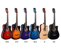 Горячая Распродажа 38 дюймов Липовая древесина доступная акустическая гитара с ABS Привязка