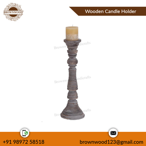 ชุดเชิงเทียนไม้ขนาดใหญ่สำหรับตกแต่งบ้าน3ชิ้น - Product Image 5