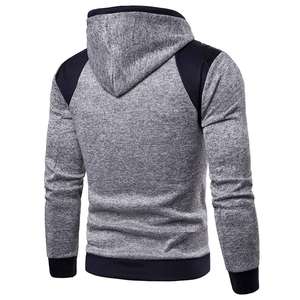 Wholesale Winter Design Sleeve Panel Black <b>Hoodie</b> for Men - Product Image 6
