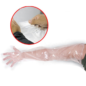 ถุงมือแบบใช้แล้วทิ้ง แขนยาว LDPE พร้อมแถบยางยืด สำหรับปศุสัตว์โคและแกะ - Product Image 3