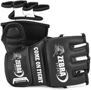 2023 nouveaux gants MMA en cuir PU de haute qualité personnalisés gants d'entraînement demi-doigt conception en gros gants UFC à la main - Product Image 2