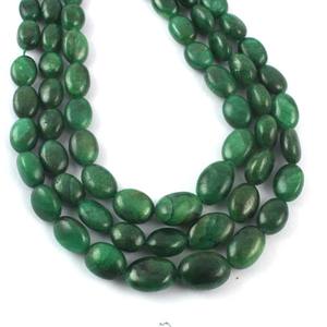 Cuentas de piedras preciosas de cristal redondas verdes esmeralda naturales, dijes de piedras curativas para hebra de fabricación de joyas - Product Image 1