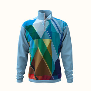 Half zip Sweatshirts Mens Pullover Sweatshirts Custom Half Zip Winter Sweatshirt hoodie - Product Image 1