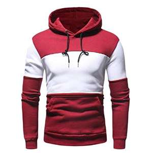 Sudadera con capucha de algodón grueso para hombre, ropa deportiva informal de manga larga y corte ajustado, Color sólido, para invierno, 400gsm - Product Image 1