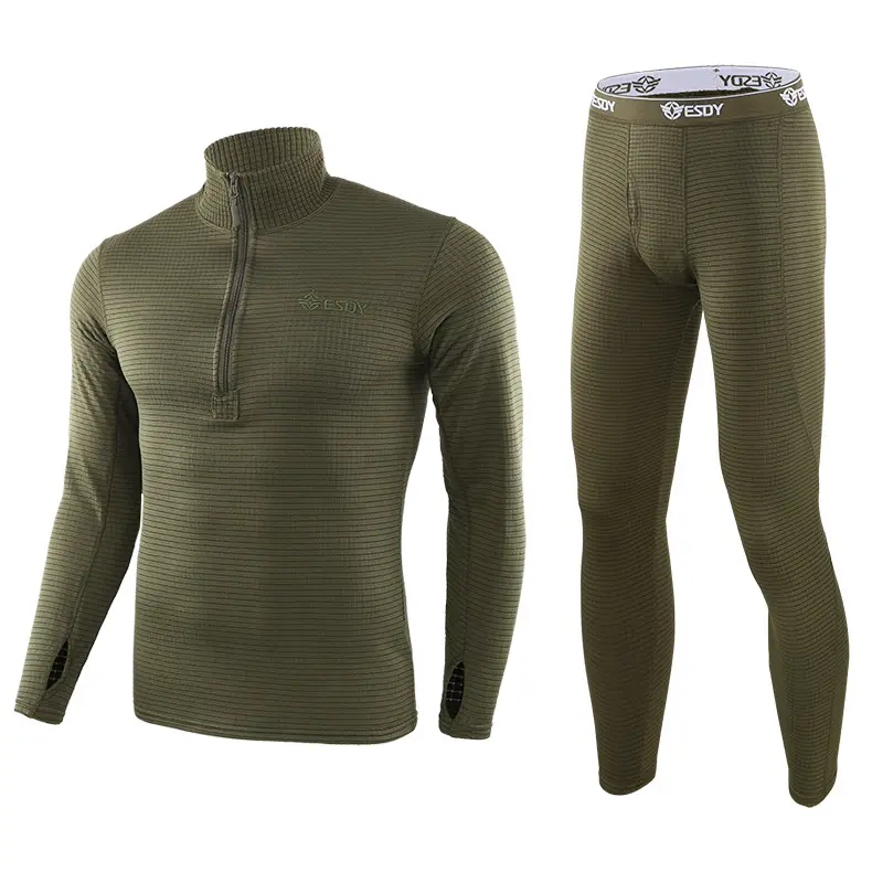 Mannen Winter Tactische Outdoor Fleece Thermisch Ondergoed