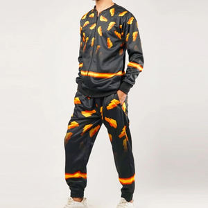 Wholesale Custom Logo <b>Fleece</b> Track Suits Set 100% Cotton XL Winter Sporting <b>Shirt</b> Half Sleeve Sublimation Printed Sportswear - Product Image 3