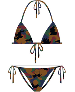 הסוואה הסיטונאית 2025 עיצוב חדש שני חלקים בגדי ים למשוך שרוך ביקיני בגדי נשים בגדי ספורט בגד ים בגד ים - Product Image 3