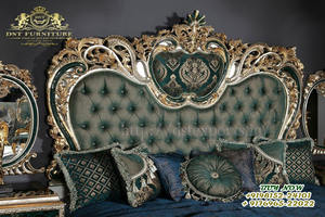 Juego de muebles de dormitorio de madera de teca tallada a mano de Diseño Europeo precioso estilo Royal Villa para dormitorio principal decoraciones de boda - Product Image 2