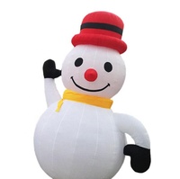 Décorations de Noël, Pâques et Halloween personnalisables en forme de bonhomme de neige gonflable, motif animal de dessin animé, en polyester/PVC, avec logo personnalisé, fabriquées au Vietnam