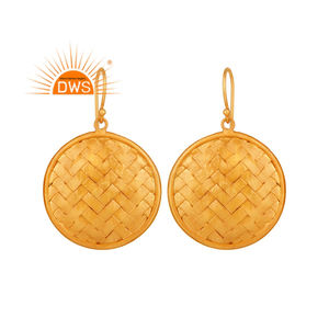 925 Sterling Silver Handmade Textured <b>Dangle</b> <b>Earring</b> for Women Silver Jewelry Manufacturer - Product Image 1