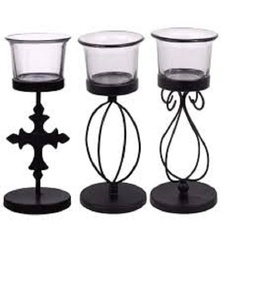 Twin Peacock Metal Glass Votive Tea Light Candle Holder for Home Decoration Living Room Central <b>Table</b> <b>Side</b> <b>Table</b> - Product Image 2