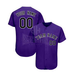 2021 últimos diseños de Jersey de béisbol completo abotonado venta al por mayor logotipo personalizado - Product Image 2