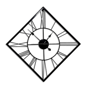 Horloge murale vintage en métal noir, décoration moderne ronde, en forme de cercle, art mural, vente en gros, livraison gratuite - Product Image 1