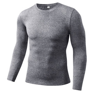 Hauts de Compression à manches longues pour hommes OEM/ODM de haute qualité, chemises de course longues, couches de Base d'entraînement - Product Image 6